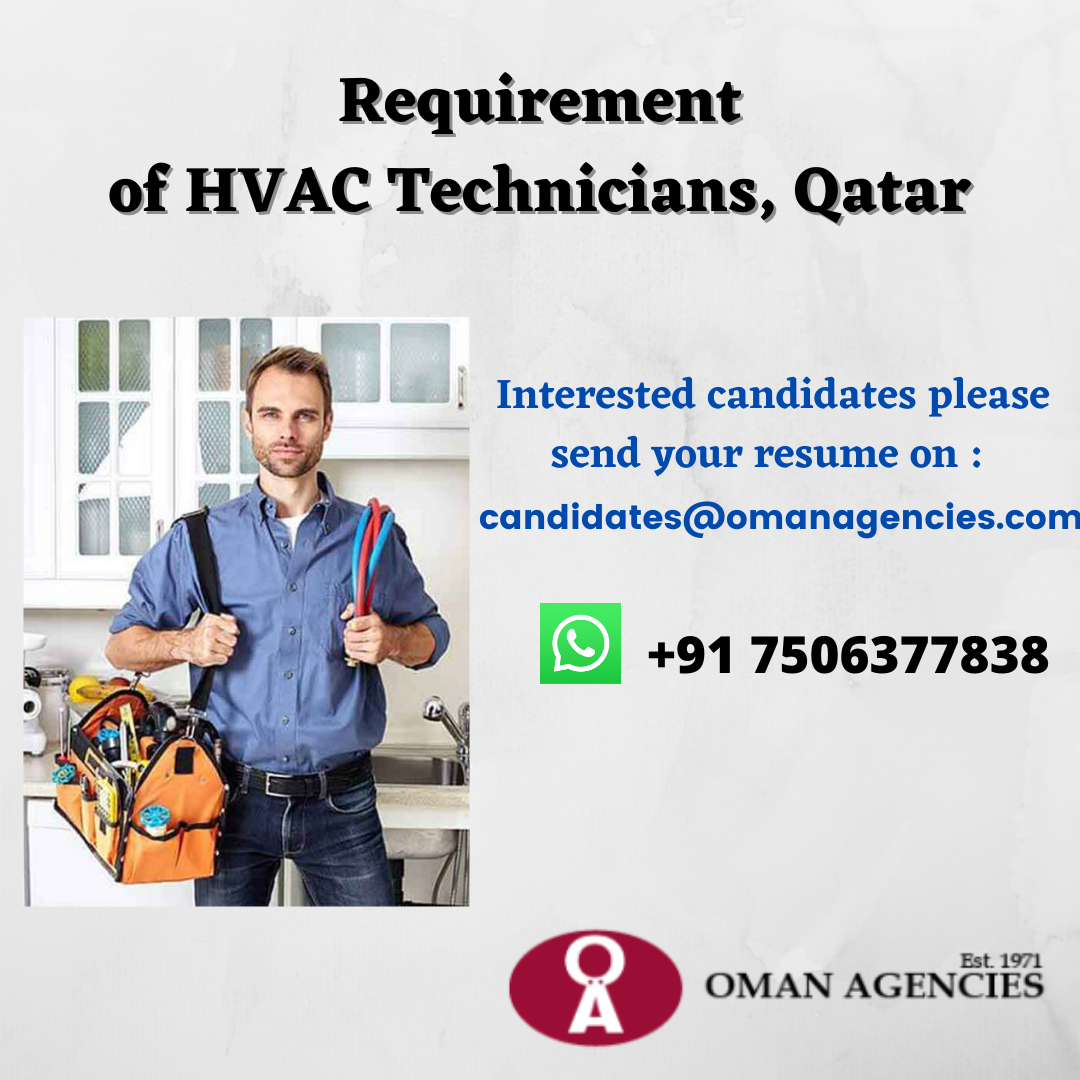 Requirement for HVAC Technicians in Qatar